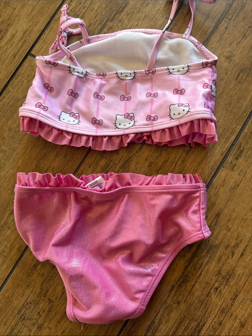 3T Hello Kitty Pink Ruffle Two-Piece Bathing Set - Picture 5 of 5